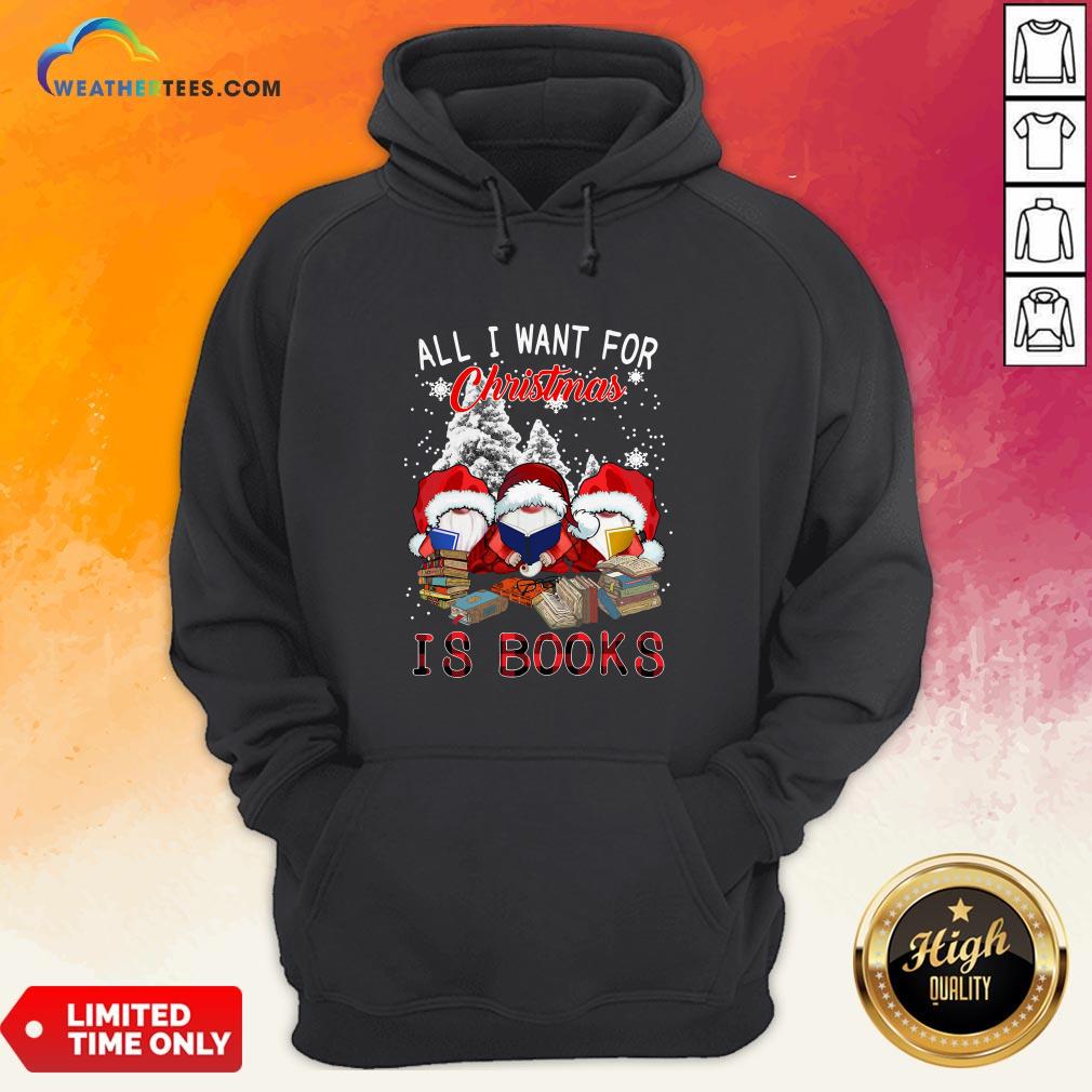 Boom Gnome Read Book All I Want For Christmas Is Books Shirt - Image 5