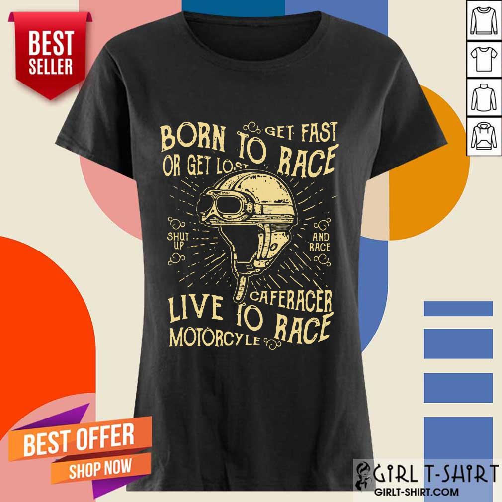 Born To Race Cafe Racer Motorcycle Shirt - Image 2