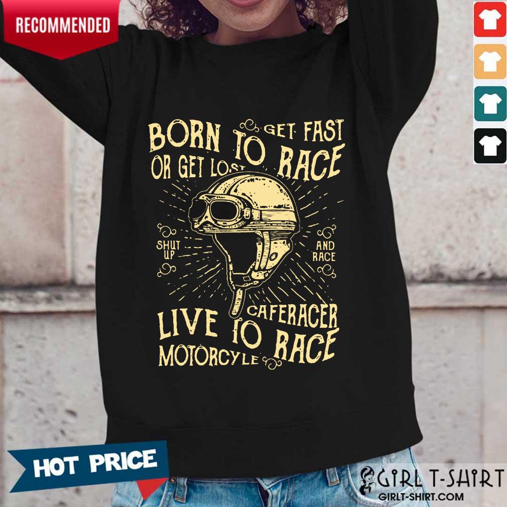 Born To Race Cafe Racer Motorcycle Shirt - Image 5