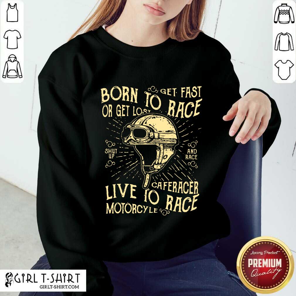 Born To Race Cafe Racer Motorcycle Shirt - Image 4