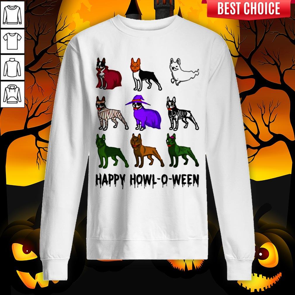 Bostie Happy Howl O Ween Halloween Shirt - Image 5