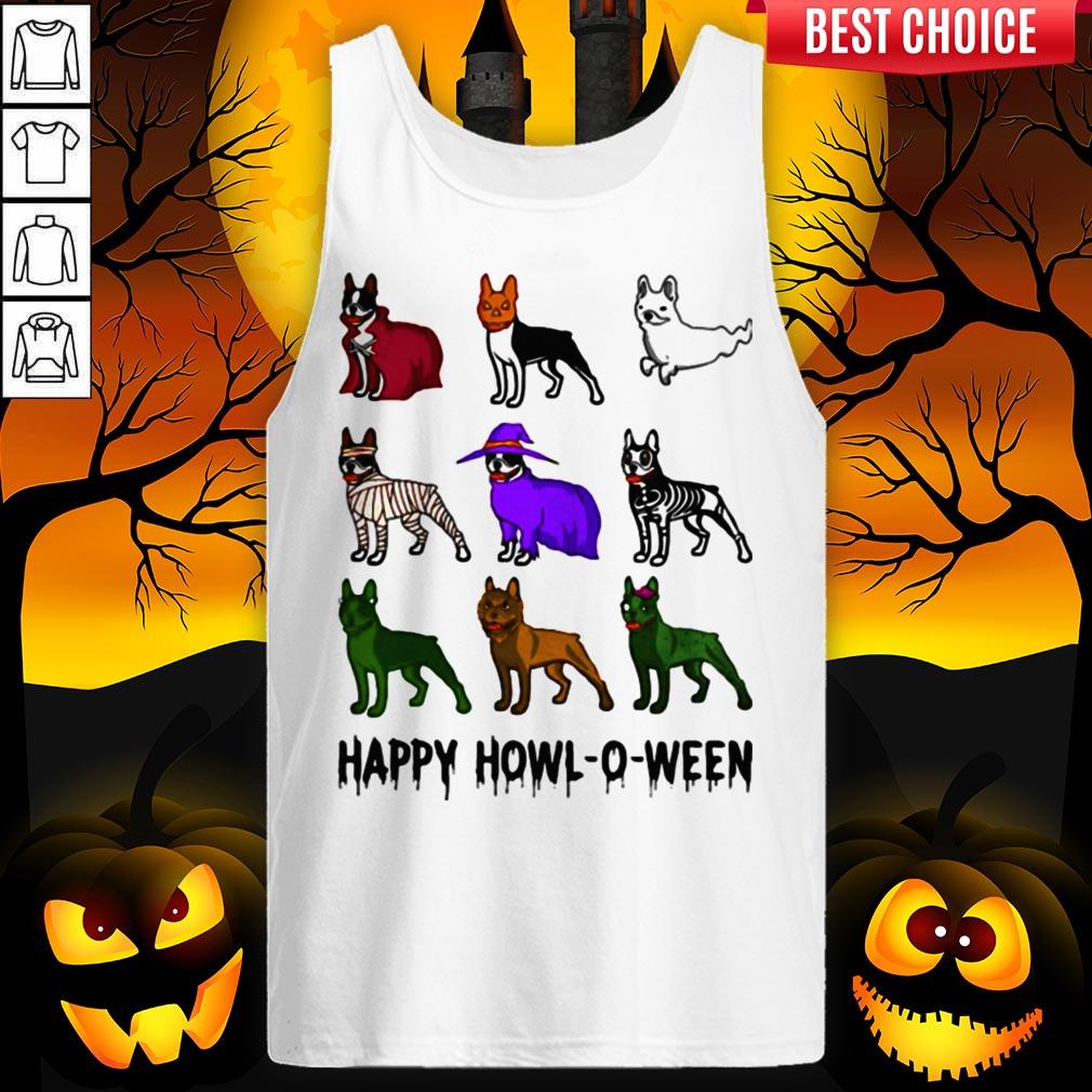 Bostie Happy Howl O Ween Halloween Shirt - Image 4