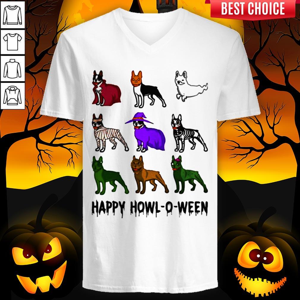 Bostie Happy Howl O Ween Halloween Shirt - Image 3