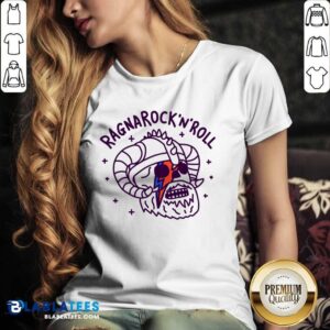 Alternative view of Bowie Lightning Bolt On Viking Helmet Skull Shirt