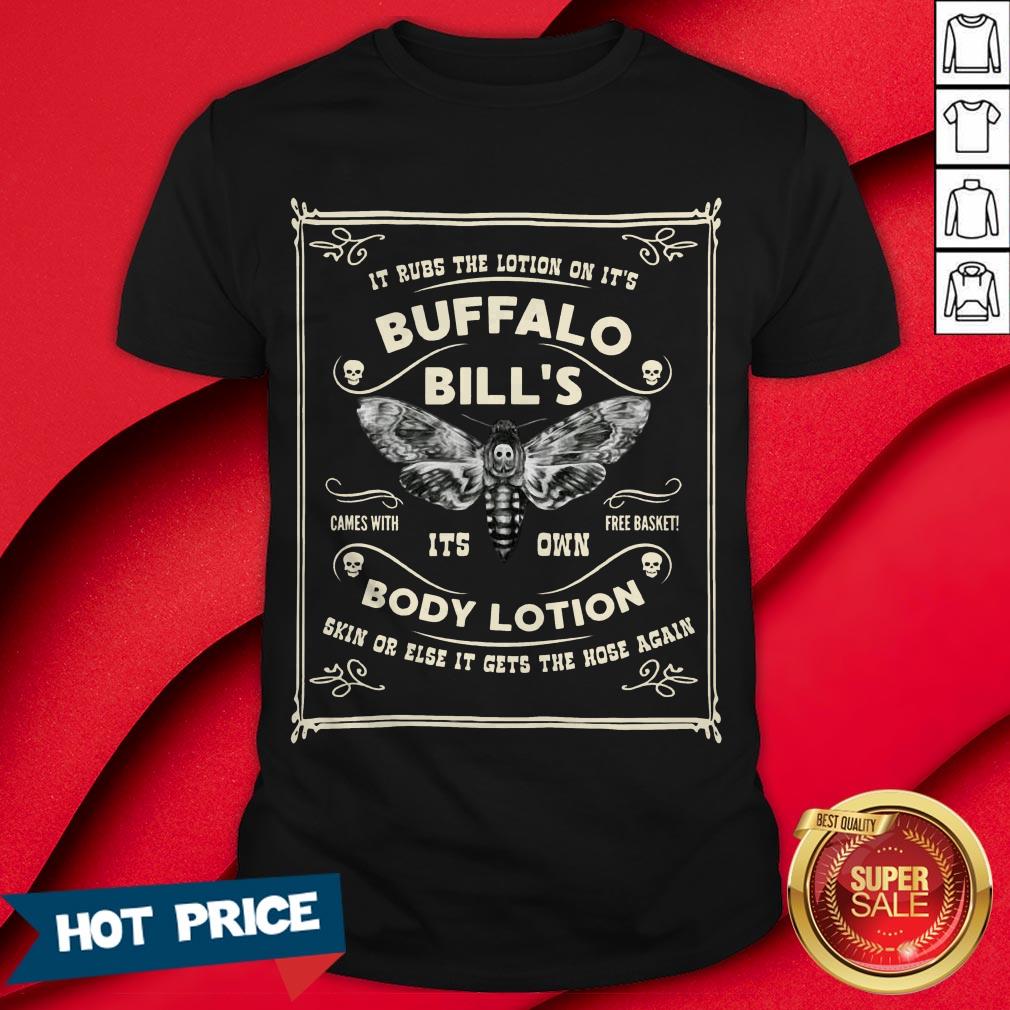 Buffalo Bill Goth Body Lotion Deaths Head Moth Horror Shirt