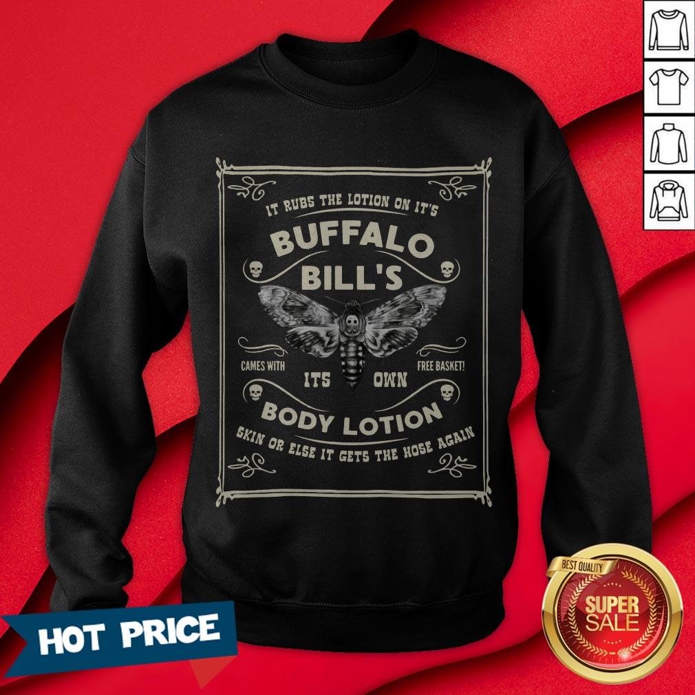 Buffalo Bill Goth Body Lotion Deaths Head Moth Horror Shirt - Image 4