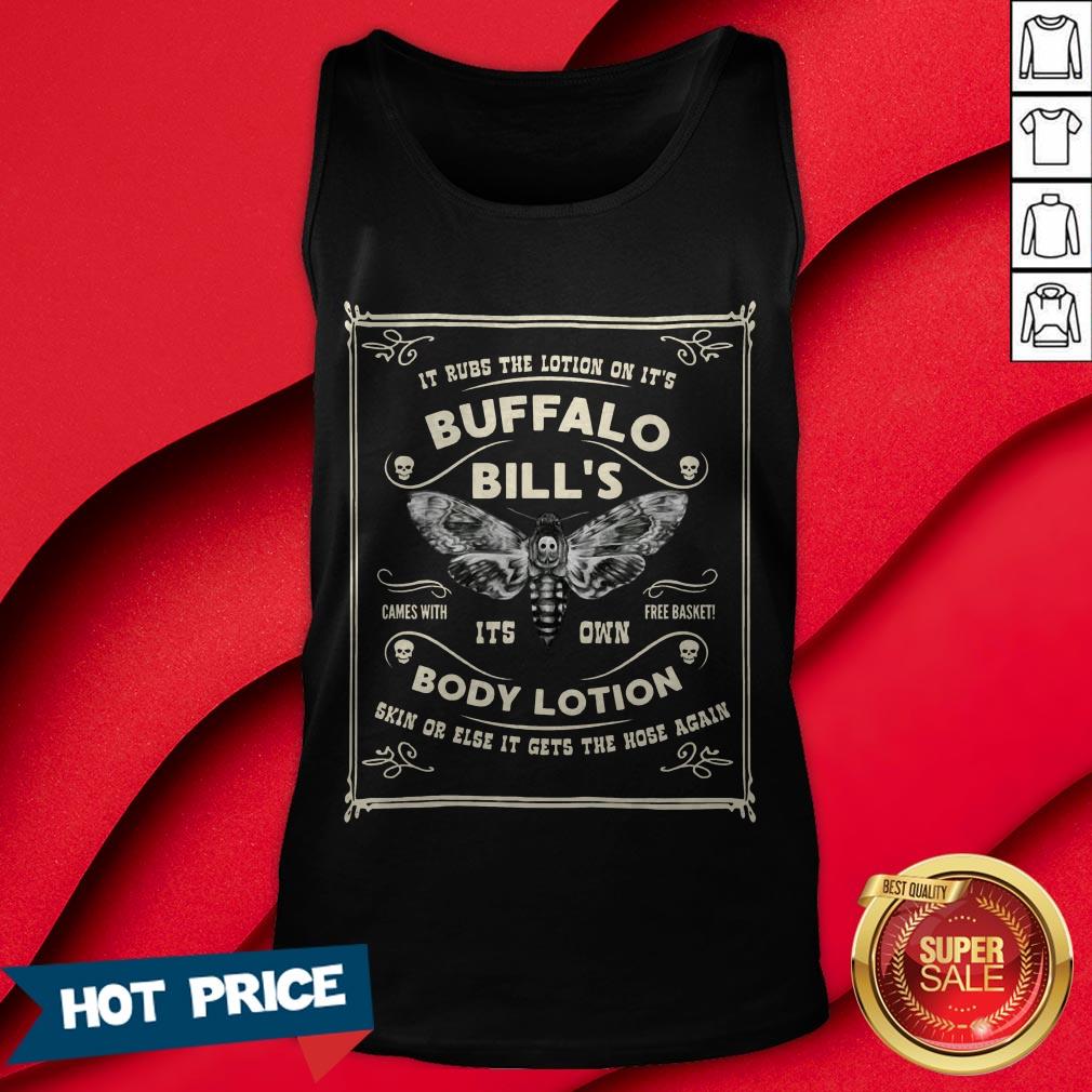 Buffalo Bill Goth Body Lotion Deaths Head Moth Horror Shirt - Image 2