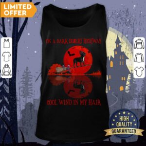 Alternative view of Bull On A Dark Desert Highway Cool Wind In My Hair Halloween Shirt