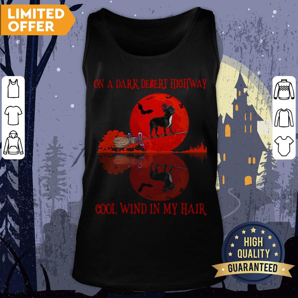 Bull On A Dark Desert Highway Cool Wind In My Hair Halloween Shirt - Image 2