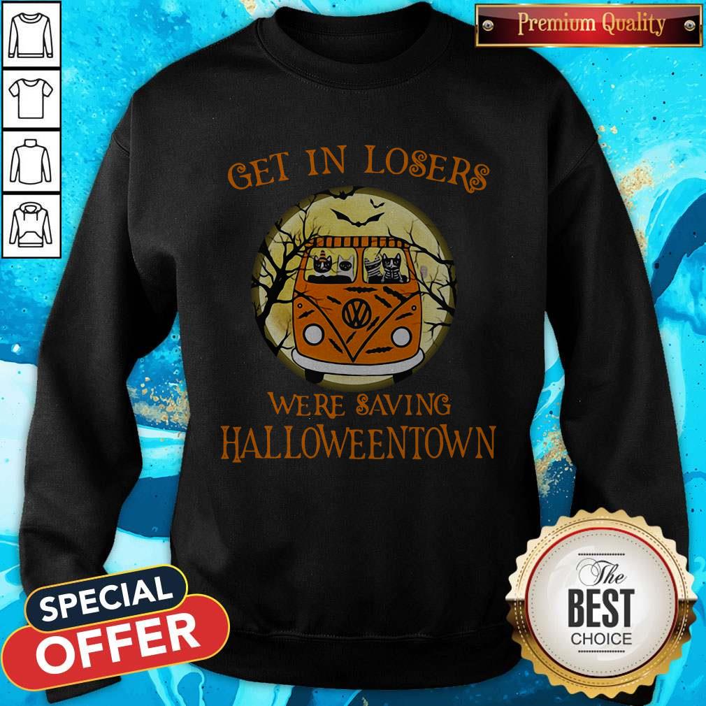 Bus Peace Cats Get In Losers We’re Saving Halloweentown Shirt - Image 5