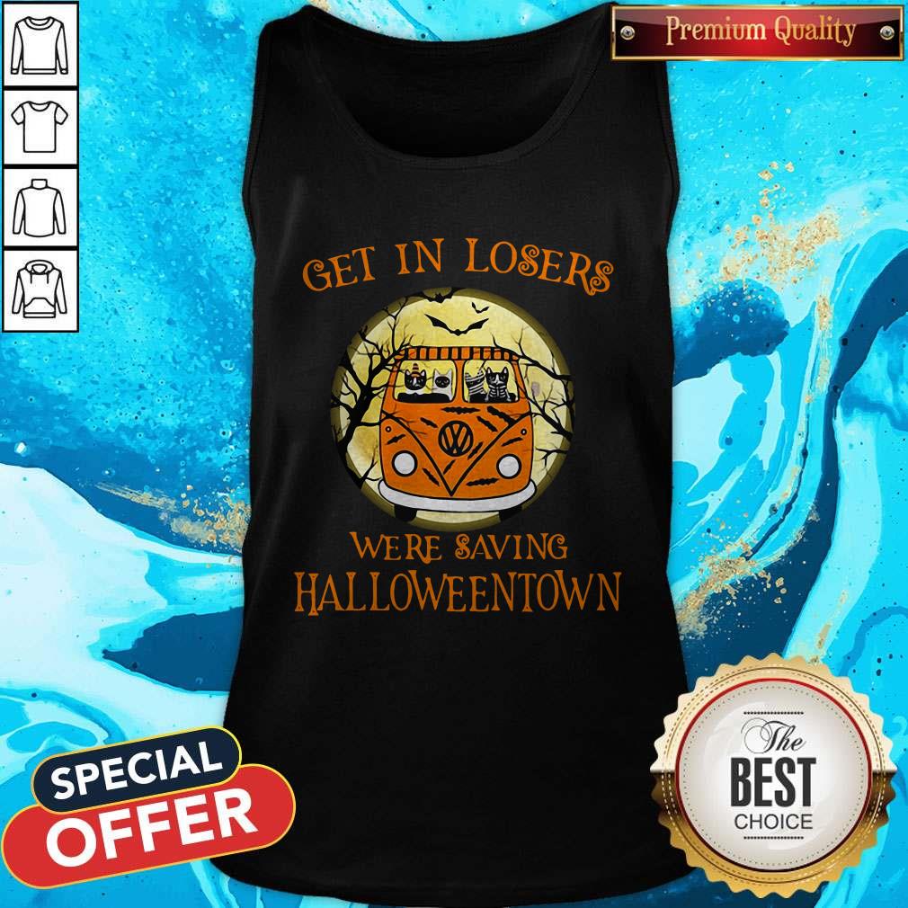 Bus Peace Cats Get In Losers We’re Saving Halloweentown Shirt - Image 2
