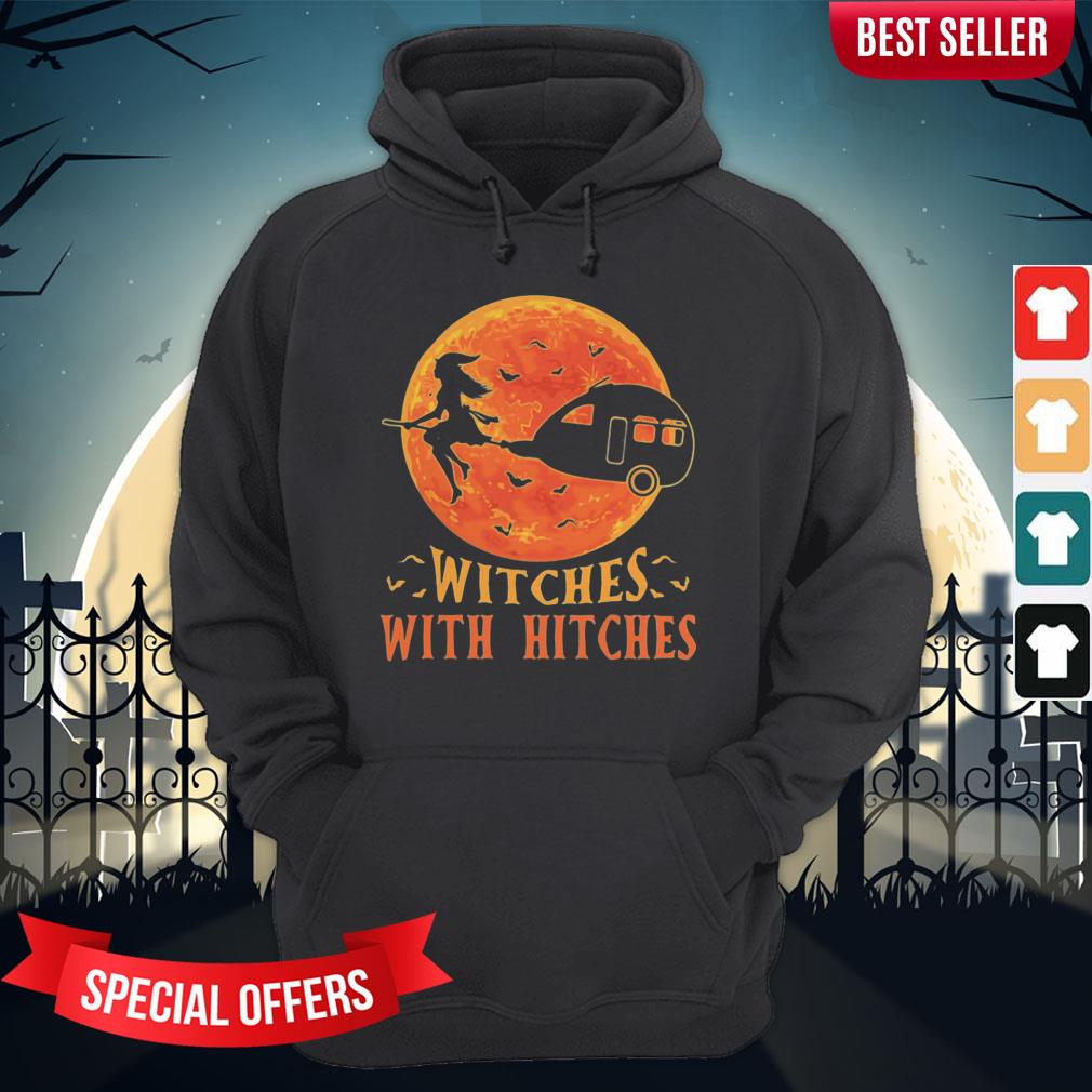 Camping Witches With Hitches Halloween Sunset Shirt - Image 5