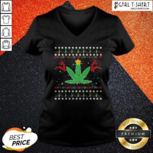 Alternative view of Cannabis Light Reindeer Christmas Shirt