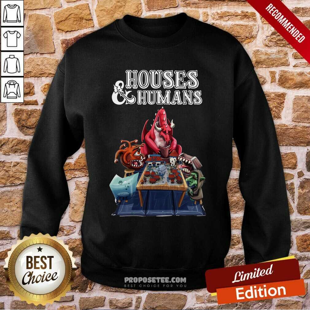 Cartoon Houses And Humans Shirt - Image 4