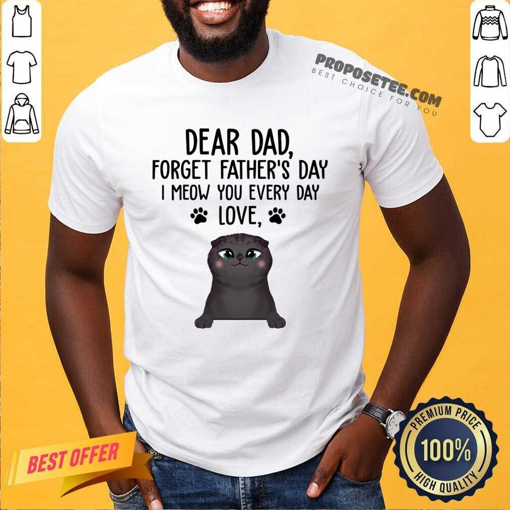 Cat Dear Dad Forget Fathers Day Shirt