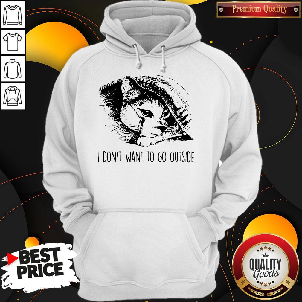Cat Face Mask I Don'T Want To Go Outside Shirt - Image 5