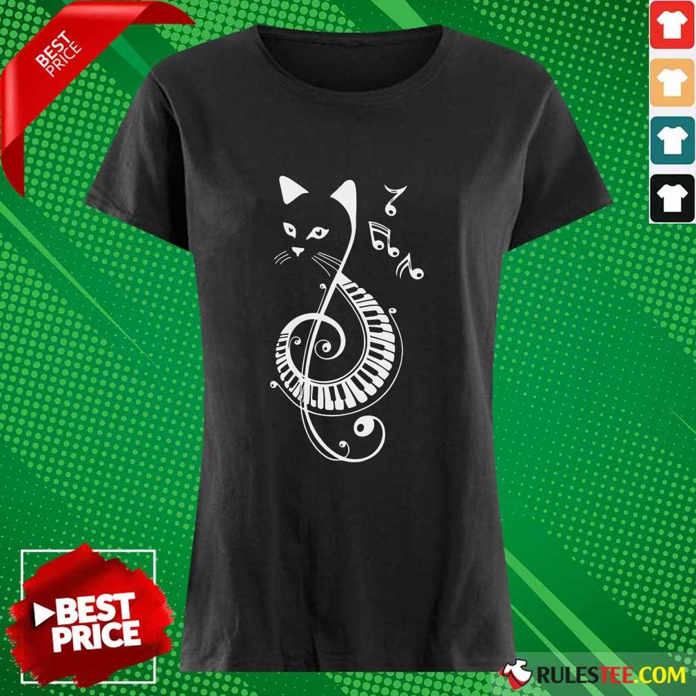 Cat Music Note Shirt - Image 3