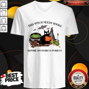 Alternative view of Cat This Witch Needs Books Before Any Hurrcus Purrcus Shirt