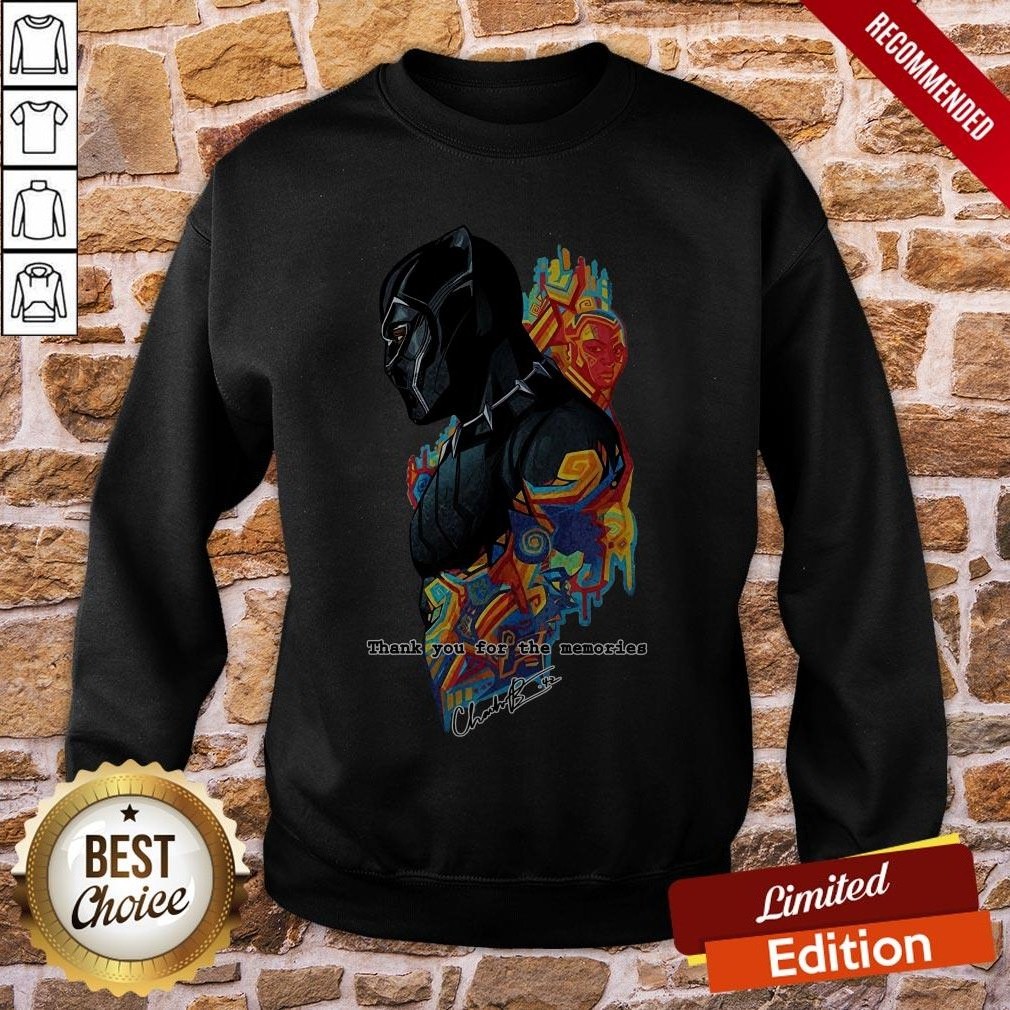 Chadwick Boseman The Black Panther Marvel Film Star Thank You For The Memories Shirt - Image 2