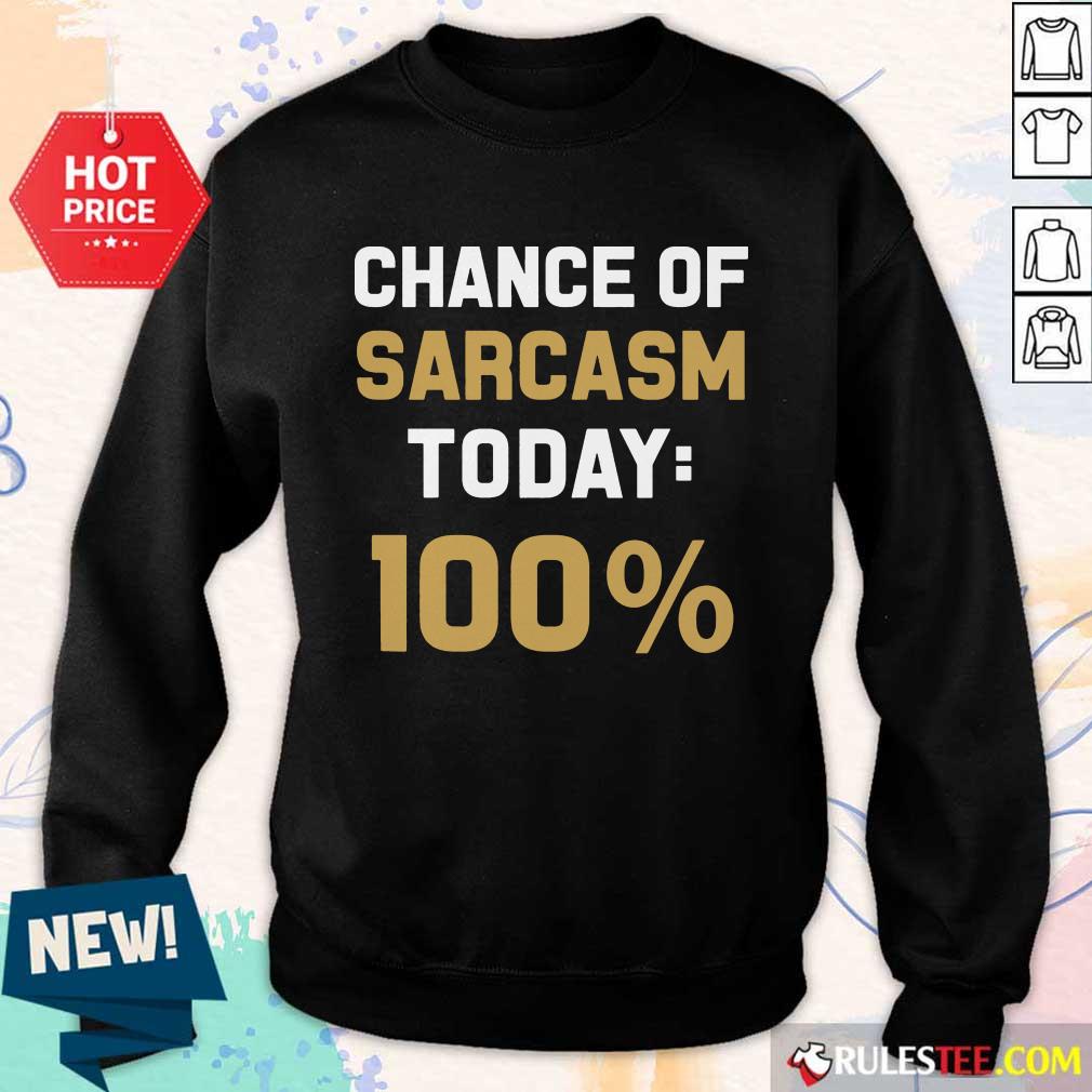 Chance Of Sarcasm Today 100% Shirt - Image 5