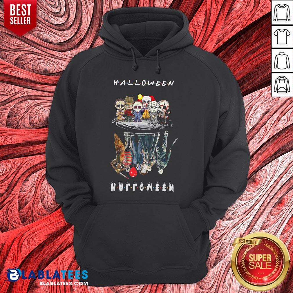 Character Horror Movies Mirror Water Chibi Halloween Shirt - Image 3