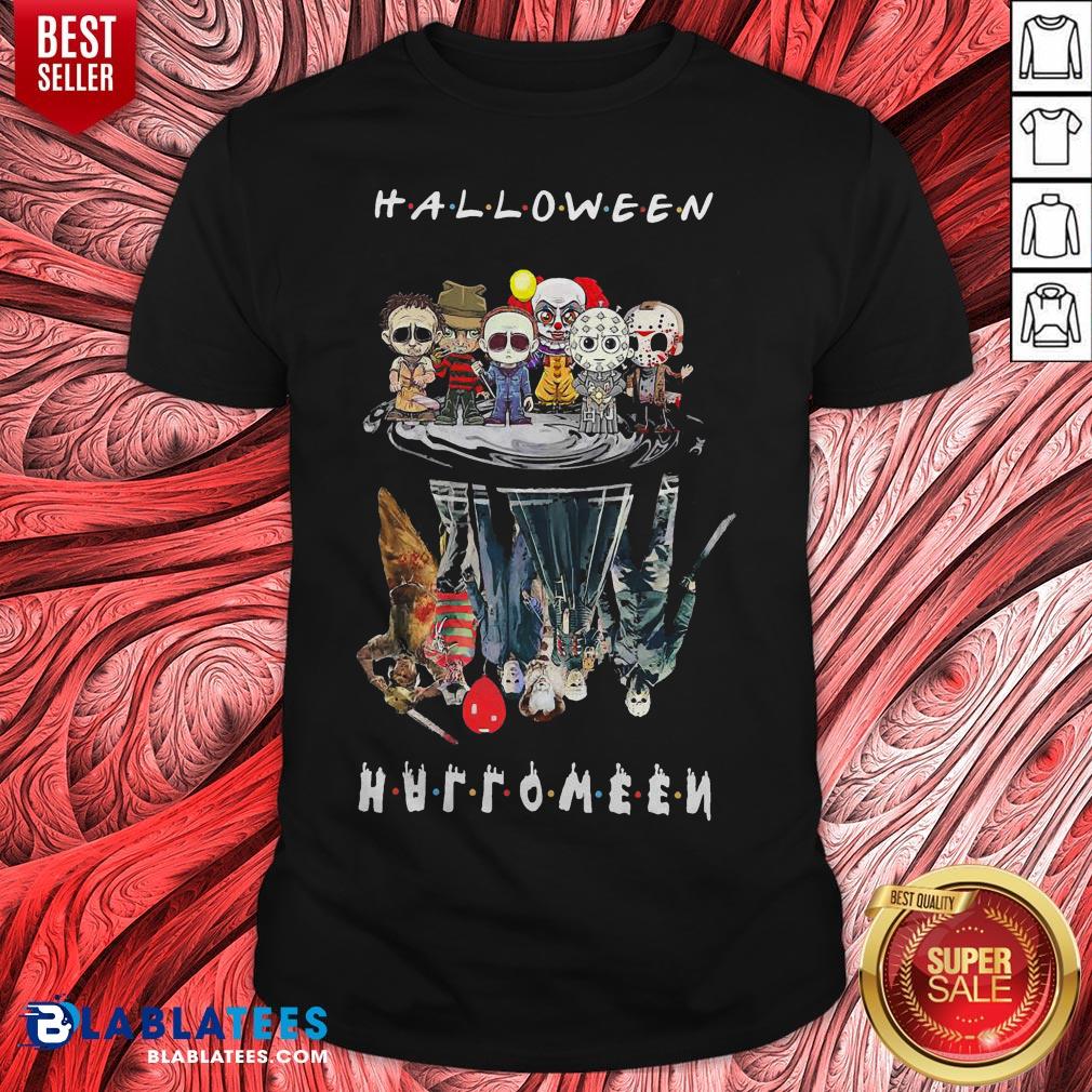 Character Horror Movies Mirror Water Chibi Halloween Shirt