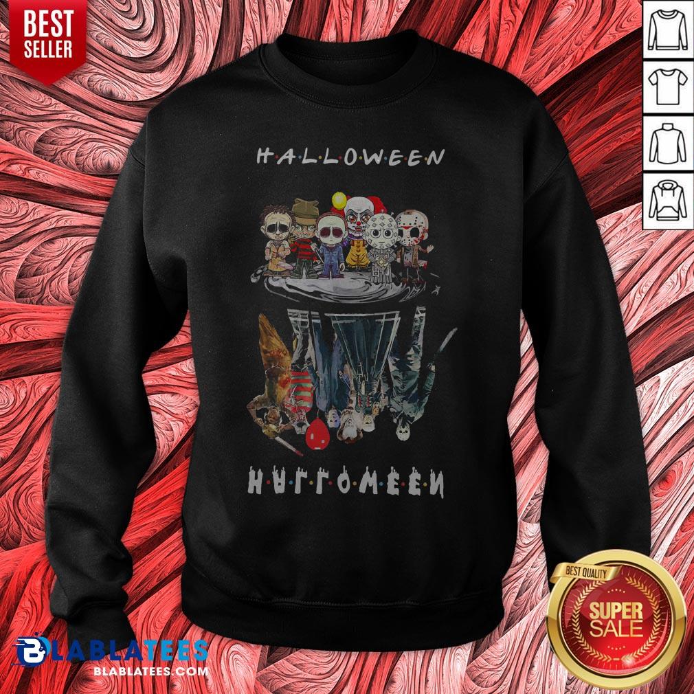 Character Horror Movies Mirror Water Chibi Halloween Shirt - Image 2