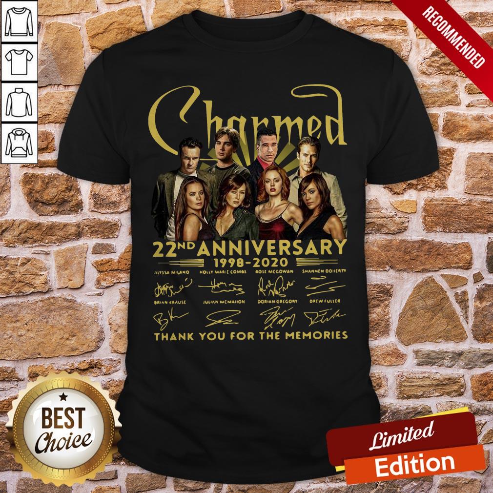 Charmed 22nd Anniversary 1998 2020 Thank You For The Memories Signatures Shirt