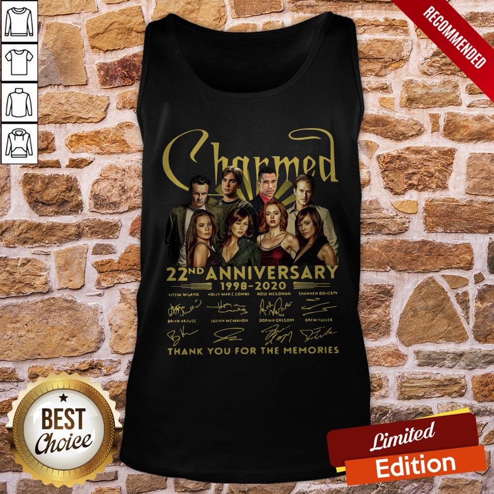 Charmed 22nd Anniversary 1998 2020 Thank You For The Memories Signatures Shirt - Image 3