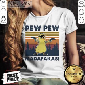 Alternative view of Chicken Guns Pew Pew Madafakas Vintage Shirt
