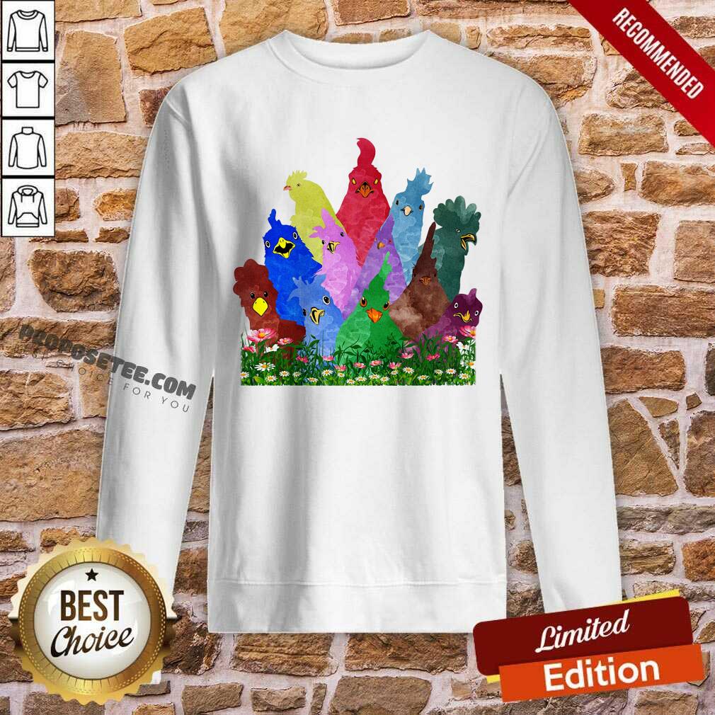 Chicken Rooster Colorful Rainbow Shirt - Image 5
