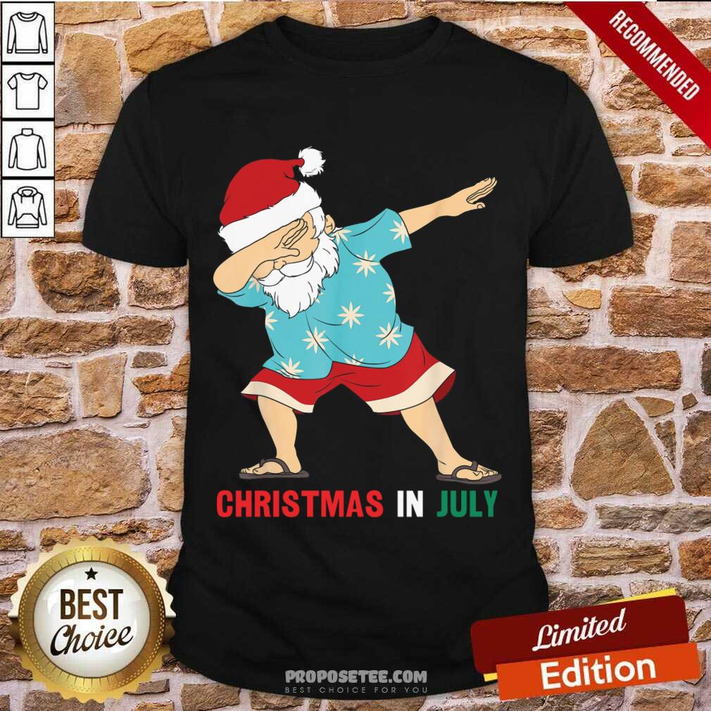 Christmas In July Dabbing Santa Claus Hawaiian Summer Shirt