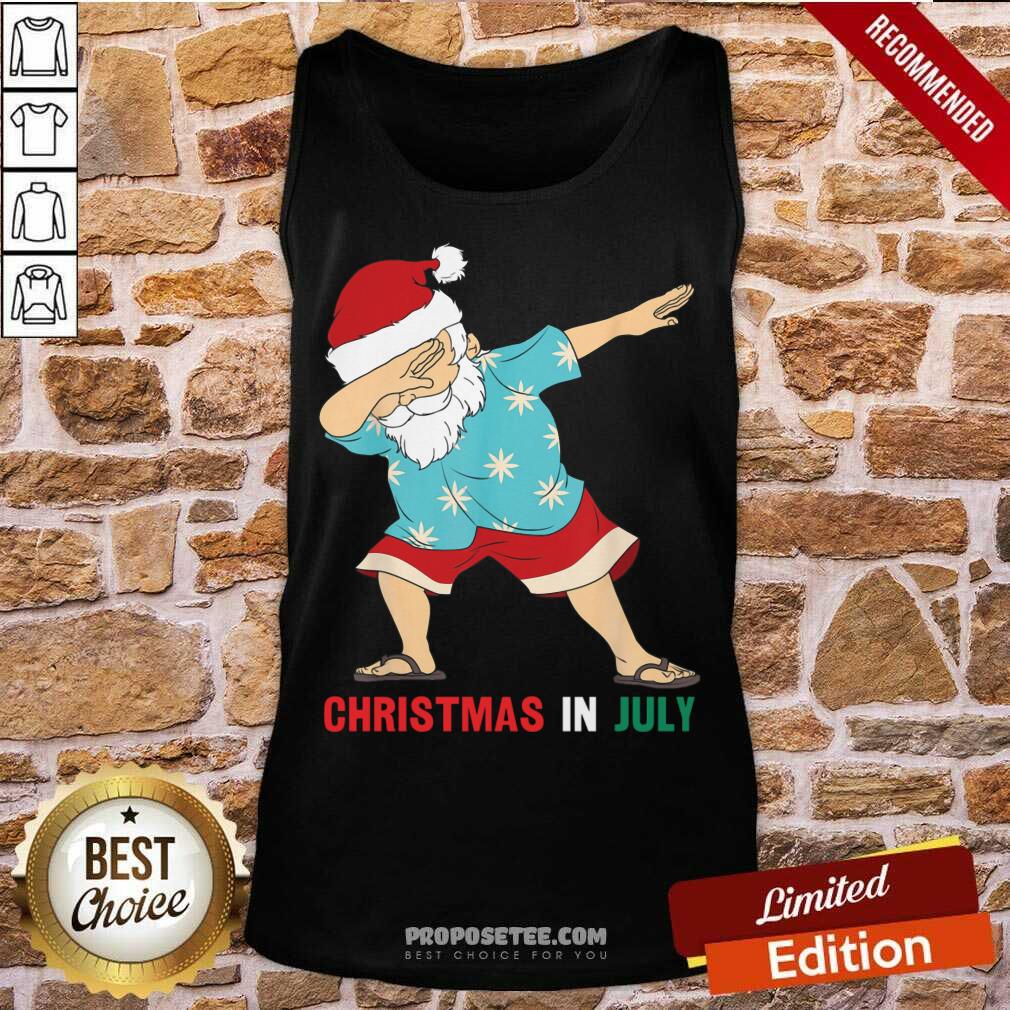 Christmas In July Dabbing Santa Claus Hawaiian Summer Shirt - Image 3