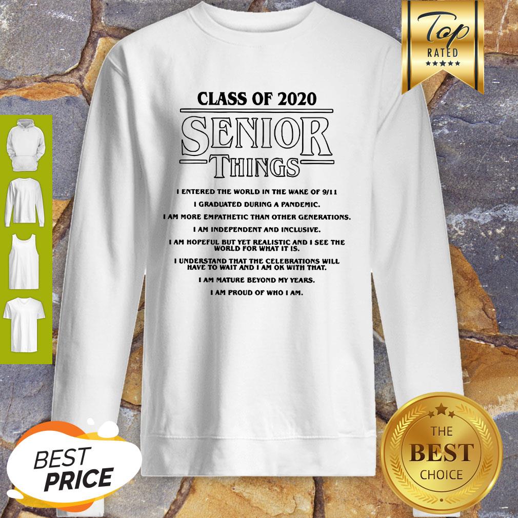 Class Of 2020 Senior Things Stranger Things Coronavirus Shirt - Image 3