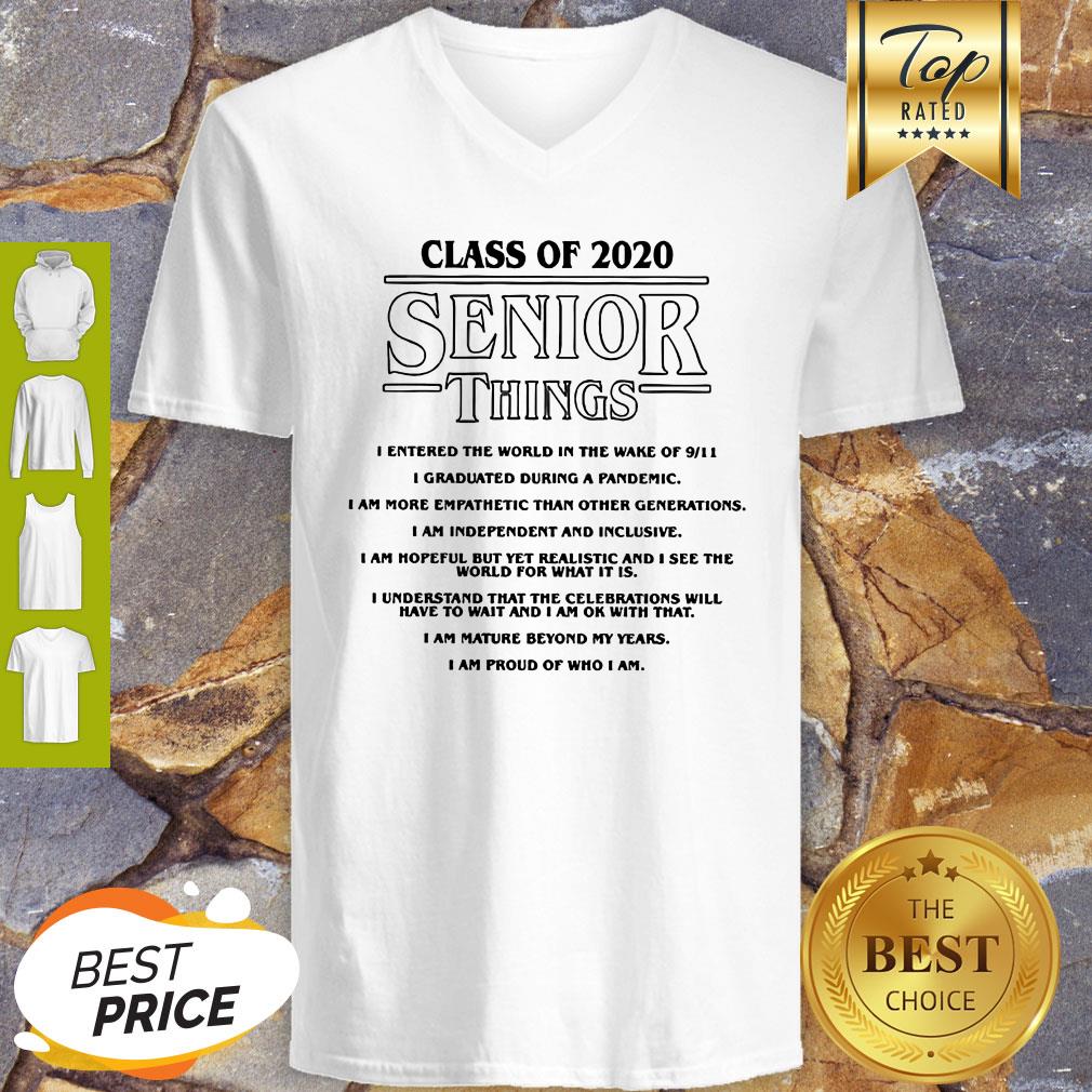 Class Of 2020 Senior Things Stranger Things Coronavirus Shirt - Image 5
