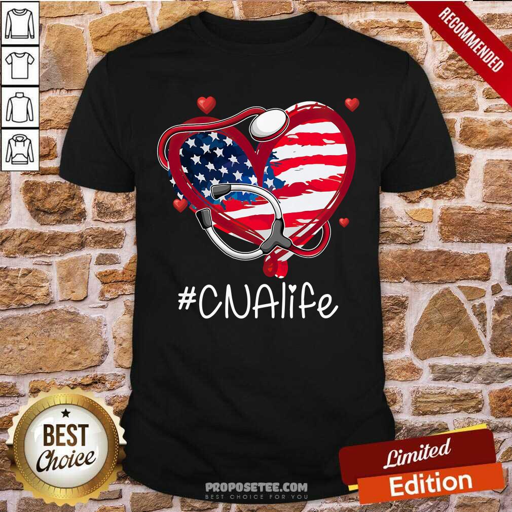 CNA Life Stethoscope Heart Shirt