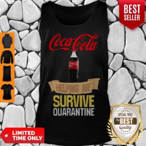 Alternative view of Coca Cola Helping Me Survive Quarantine COVID-19 Shirt