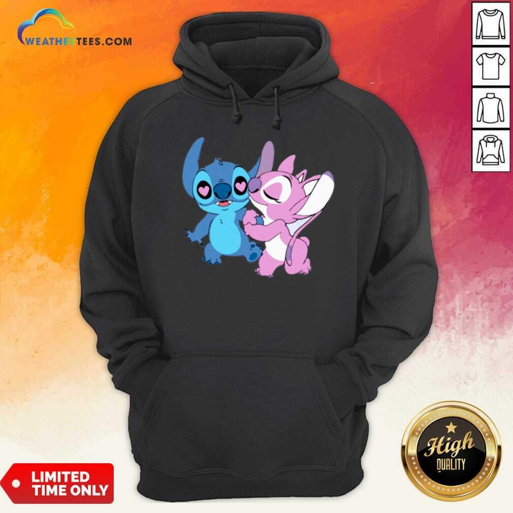 Colorful Couple Stitch Angel Love Shirt - Image 4