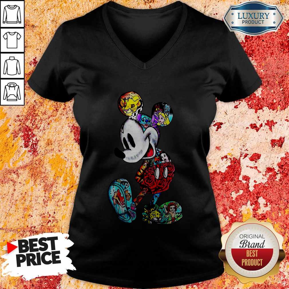 Colorful Disney Characters Mickey Mouse Shirt - Image 4