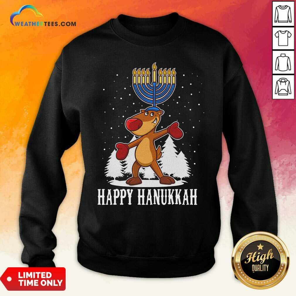 Colorful Happy Hanukkah Merry Christmas Shirt - Image 5