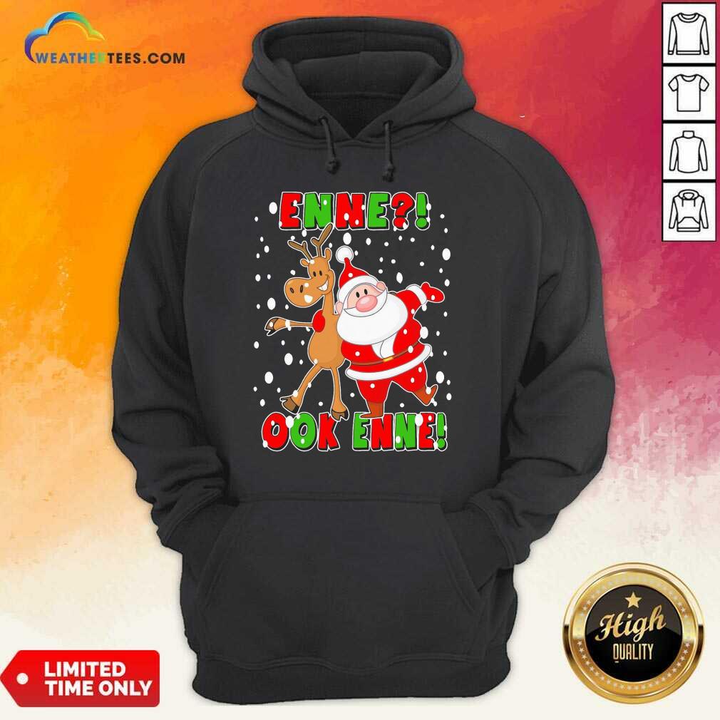 Colorful Santa Claus And Reindeer Enne Ook Enne Christmas Shirt - Image 5