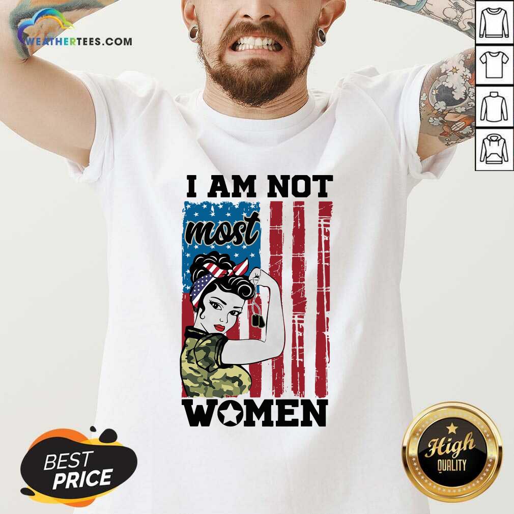 Colorful Strong Woman I Am Not Most Women American Flag Shirt - Image 3