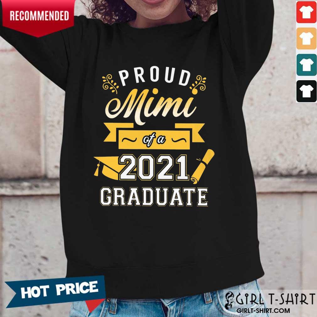 Confident Proud Mimi 2021 Graduate Senior Gold Shirt - Image 5