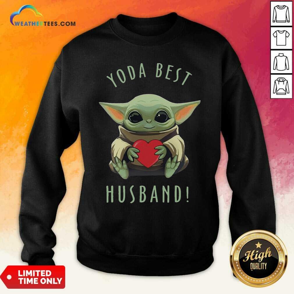 Cool Baby Yoda Hug Heart Best Husband Shirt - Image 3
