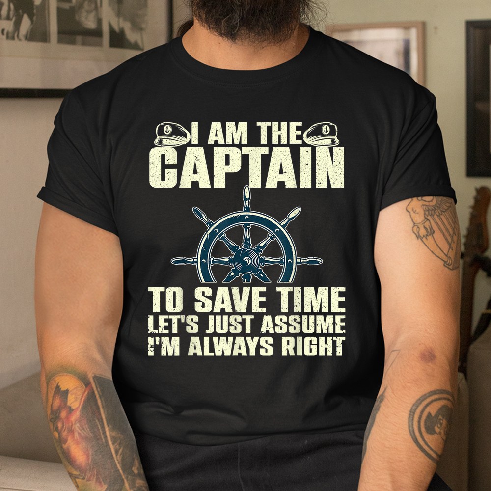 Cool Boat Captain Boating Pontoon Boat Owner Shirt - Image 3