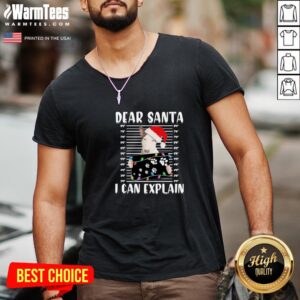 Alternative view of Cool Bull Terrier Dear Santa I Can Explain Christmas Sweater Shirt