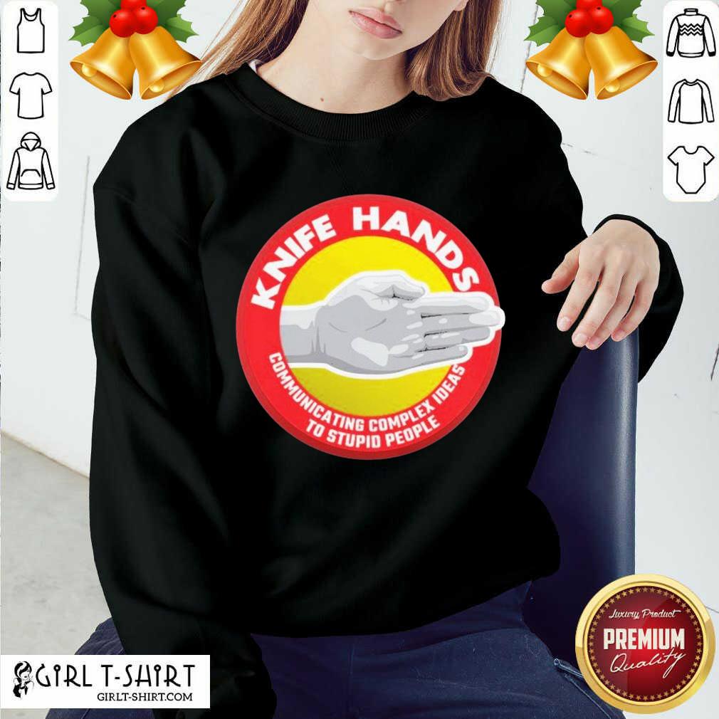 Cool Knife Hands Communicating Complex Shirt - Image 4