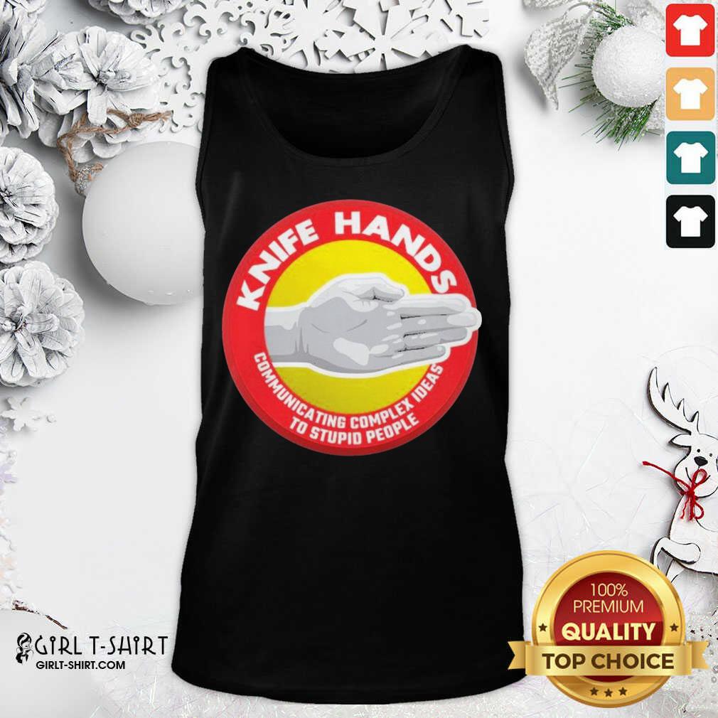 Cool Knife Hands Communicating Complex Shirt - Image 3