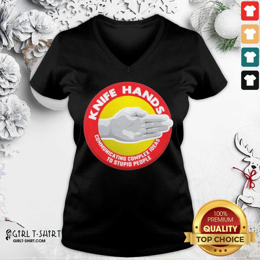 Cool Knife Hands Communicating Complex Shirt - Image 2