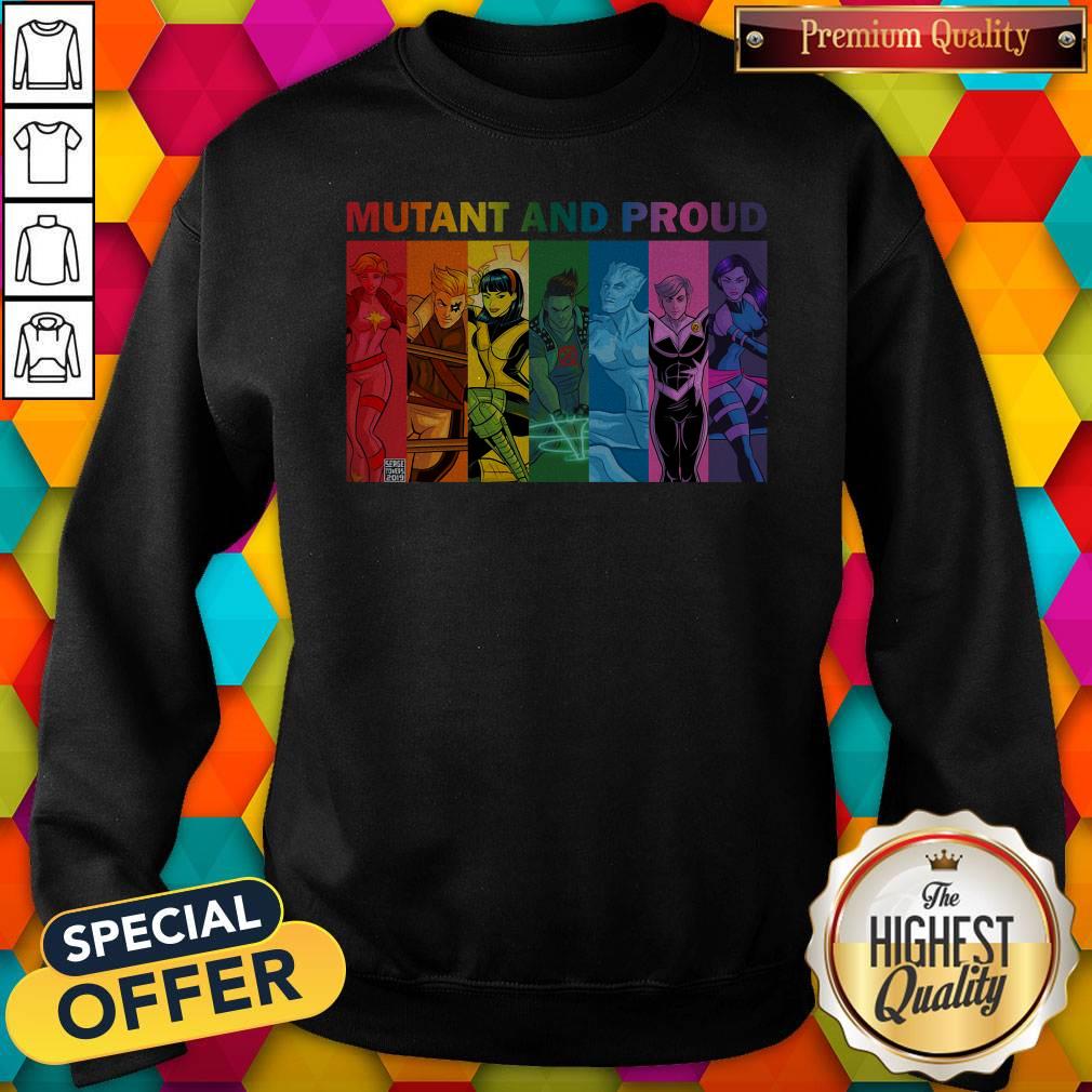 Cool Lgbt Mutant And Proud Pin On Xmen Shirt - Image 4